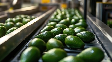 Automated robotic system for sorting and packaging fresh avocados in an indoor industrial food production facility