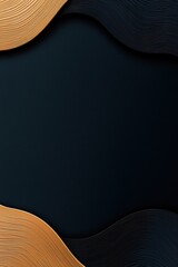 Poster - Elegant abstract background featuring smooth black and gold waves, perfect for modern designs, presentations, and artistic projects.