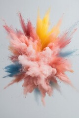 Poster - A vibrant explosion of colors creating a stunning abstract pattern, embodying energy and creativity, perfect for artistic and commercial use.