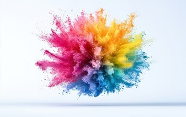 Poster - A vibrant explosion of colorful powder creates a stunning visual effect, perfect for artistic backgrounds or creative projects.