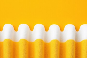 Poster - A vibrant, abstract pattern featuring wavy shapes in yellow and white, perfect for modern designs, backgrounds, and creative projects.