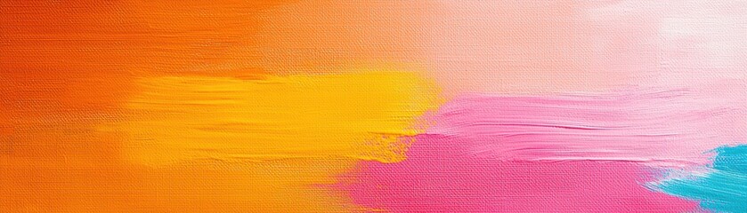 Poster - Vibrant abstract canvas art featuring bright colors like orange, pink, and teal, creating a lively visual experience for modern decor.