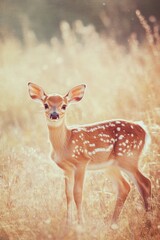 Poster - Deer in tall grass