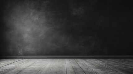 Poster - Dark chalkboard banner against a blank interior wall in a studio setting ideal for showcasing products