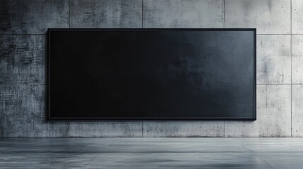 Poster - Dark chalkboard banner against a blank interior wall in a studio setting ideal for showcasing products