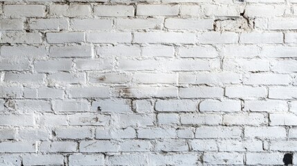 Poster - light gray and white rustic brick wall texture background for banners