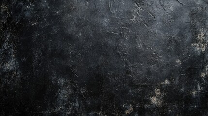 Poster - Dark grunge texture with a black background resembling a chalkboard or concrete wallpaper