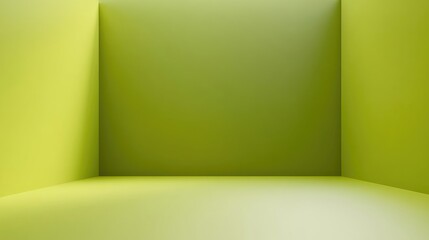 Poster - Solid lime green or neon green background with empty space ideal for studio displays advertisements or website templates