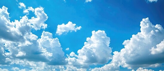 Poster - Blue Sky Clouds White Natural Beautiful