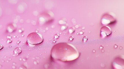 Poster - Pink droplets on a soft pink backdrop
