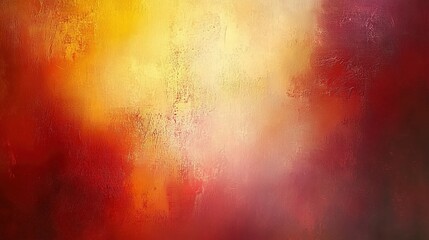 Poster - Abstract background featuring soft red and yellow tones with a light gradient and a blurred texture reminiscent of an old canvas. This vintage-inspired artwork showcases expressive brush strokes, crea