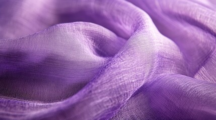 Poster - Close up of soft textured purple fabric highlighting graceful folds and ripples ideal for use in fashion and interior design