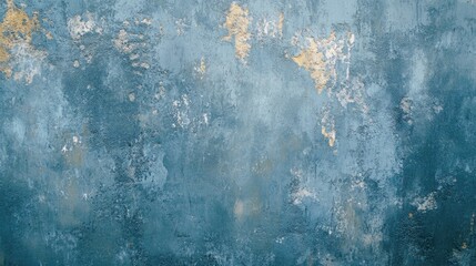 Poster - Soft blue textured cement wall background for banners