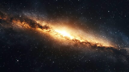 Poster - A stunning view of a galaxy illuminated by stars, showcasing the beauty of the universe.