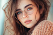 © Di Studio - close up portrait of cute woman in glasses with copy space
