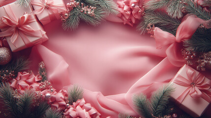  Wallpaper for christmas with gifts and christmas decoration