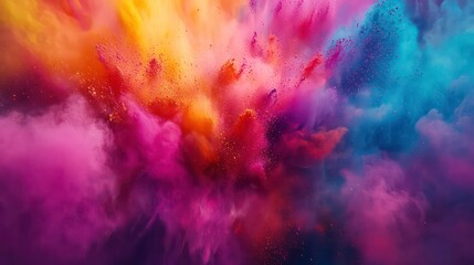 Aufkleber - A vibrant explosion of colors resembling a cosmic or artistic cloud formation.