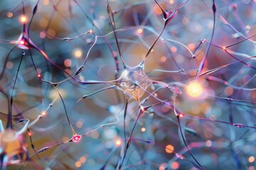 Poster - Complex network of neurons firing and communicating with electrical signals