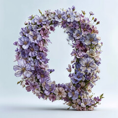 letter Q of flowers