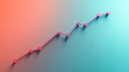 Poster - A stylized line graph showing an upward trend with circular data points.