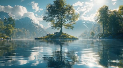 Poster - A peaceful nature with calming vibe.