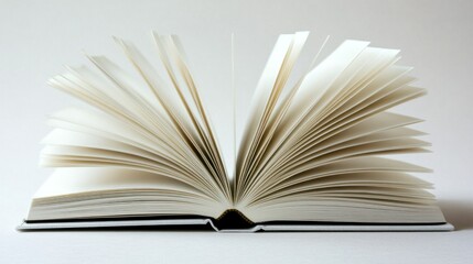 Poster - An Open Book with White Pages Spread Wide