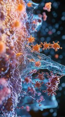 Poster - Artistic 3D View of Cell Signaling Pathway
