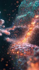 Poster - Artistic 3D View of Cell Signaling Pathway