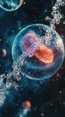 Poster - Artistic Representation of 3D Cell Undergoing Division