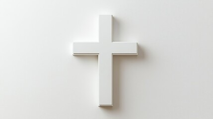 Poster - Simple Modern Cross Design on White Background