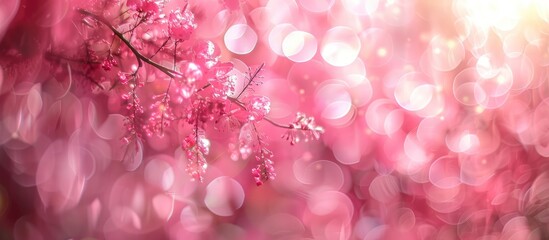 Poster - Pink Bokeh Abstract Light Background