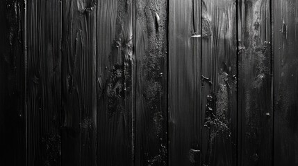 Poster - Black wooden backdrop with a rich dark texture