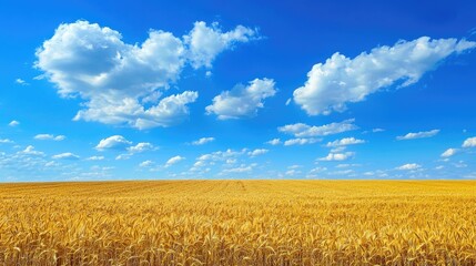 Aufkleber - Gold Wheat Field And Blue Sky