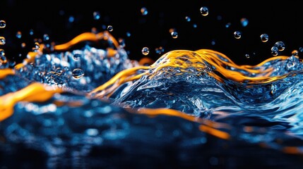 Leinwandbilder - A captivating water splash showcasing the dynamic flow and elegance of liquid in a vibrant pristine setting