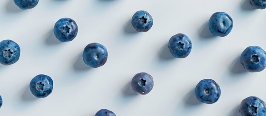 Aufkleber - Blueberries On A White Background Isolated