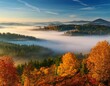 © MdRakibul - Rolling fog along Sandy River Valley in Clackamas County Oregon during sunrise