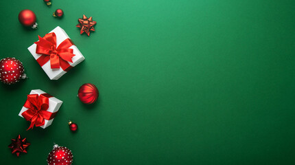 Wall Mural - merry christmas and happy holidays greeting card, frame, banner. new year. noel. red and white chris