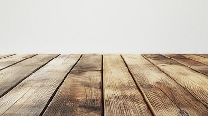 Poster - Minimalistic wooden table surface suitable for product display against a plain background