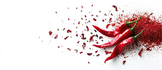 Poster - Spice Of Red Pepper Isolated On White Background