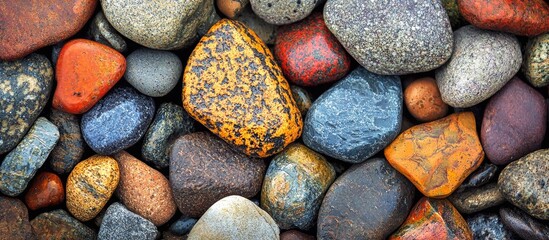 Poster - Pebbles River Stones Of Various Colors