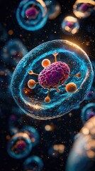 Poster - Detailed 3D Illustration of Human Cell Structure