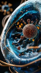 Poster - Detailed 3D Illustration of Human Cell Structure