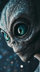 Wall Mural - extraterrestrial being observing with large eyes