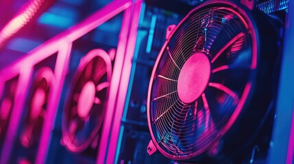Poster - Close-Up of Data Center Cooling Unit
