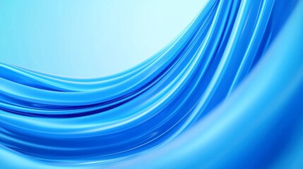 Poster - Abstract blue curtain video backgrounds, smooth flowing fabric, serene ambiance, ideal for creative projects, calming aesthetic, versatile for various visual uses
