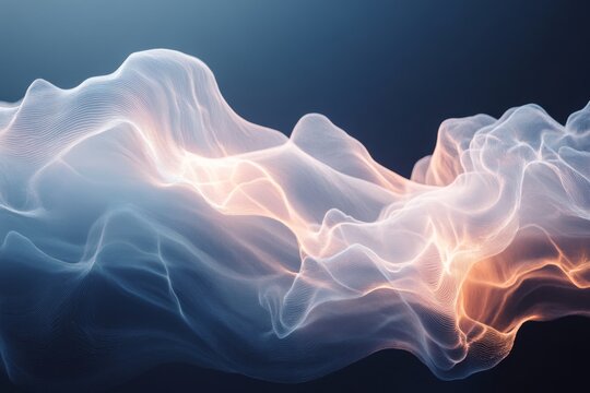 Techno Cloudscape with Abstract Elements