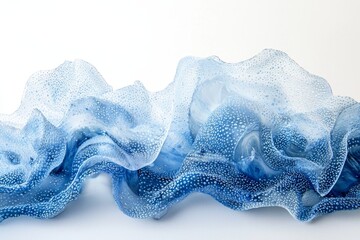 Poster - Stunning blue water waves with splashes
