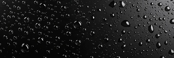 Poster - Water bubbles with white oxygen air, in clear liquid underwater with bubbles rising from the water surface, isolated on black