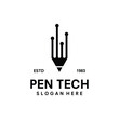 © Abdul - pen tech logo symbol vector illustration design