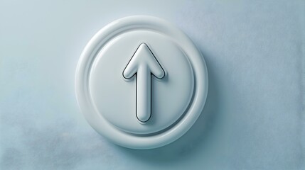Poster - Download Arrow Icon, sleek design in grey and white, symbolizing efficiency and clarity, perfect for digital interfaces and applications.